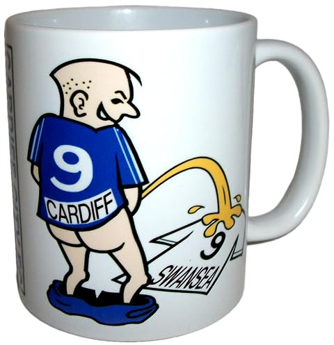 Wee On Funny Football Team Shirt Welsh Fan Rivalry Tea Coffee Mug (Cardiff (weeing on Swansea))