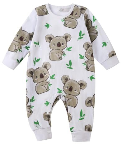 Tutine per neonati monopezzo estate tuta vestiti pagliaccetti per ragazzi e ragazze, bianco, 3-6 mesi
