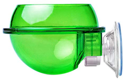 Gcroet Reptile Feeder Suction Cup Anti-Escape Reptile Food Water Bowl,Transparent Worm Live Fodder Feeding Basin Anti-escape Feeder with Suction Cup for Gecko Snakes Chameleon Iguana Lizard