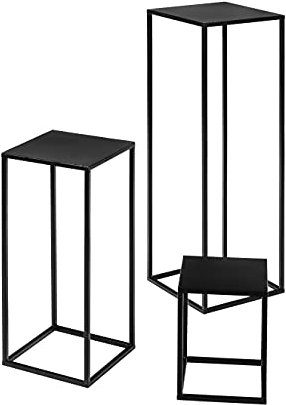 Haushalt International Metallpodest 3er Set schwarz