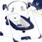 KIDIZ® Babywippe Babyschaukel mit 5 Geschwindigkeitseinstellungen zusammenklappbarer Baby Wippe Schaukel Babyhochstuhl mit Spielbogen Spielzeugen 5 beruhigende Naturgeräusche, Blau