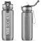 Personalised Water Bottle with Straw 800ml Water Bottle, BPA Free Leakproof Lockable Flip Lid Drink Bottle Sports Gym Hiking School Camping Office Walking (Grey (Personalised))
