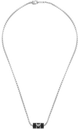 Emporio Armani Halskette Für Männer Essential, Länge: 525mm, Breite: 18mm Silberne Edelstahl-Halskette, EGS2919040