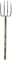 Struts Halloween Scarecrow Large Prop Pitchfork, Grey, 108cm