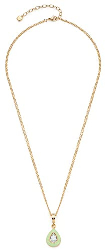 JEWELS BY LEONARDO Halskette Gigi • doppelreihige Anker-Kette aus goldfarbenem Edelstahl • tropfenfärmiger Anhänger mit eingesetztem Glas-Kristall • 45-50 cm Länge • Damen Schmuck • 022828