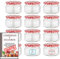 Lot de 12 bocaux en verre de 140 ml avec couvercle métallique à visser + ebook 102 recettes - Bocaux pour yaourt, desserts, confitures et crèmes - Comprend 12 étiquettes, bocaux en verre réutilisables
