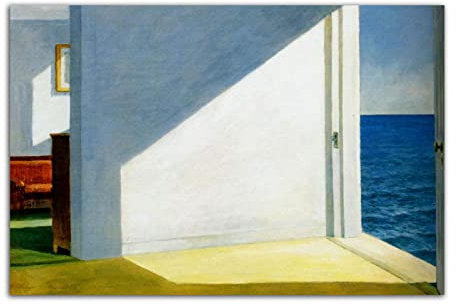 Edward Hoppers Zimmer am Sea Plakat Magie Realismus Wandkunst Bild Print Leinwand Malerei moderne Wohnzimmer -Dekor -Poster (20x30cm-Ohne Rahmen)