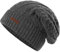 MAGISDU Mütze Damen Winter Wintermütze Merino Wollmütze Lang Beanie Strickmütze Mit Wollfutter Thermo Gefütterte Warme Grobstrick Slouch Hat