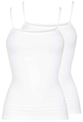 Mey Superfine Organic Spaghetti-Top, Doppelpack Damen