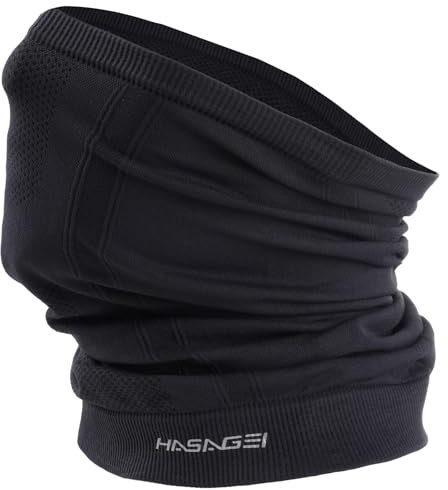 GXCROR Demi-cagoule respirante pour moto, vélo, ski, course, cagoule pour homme et femme, pour le sport et l'extérieur, Noir , taille unique
