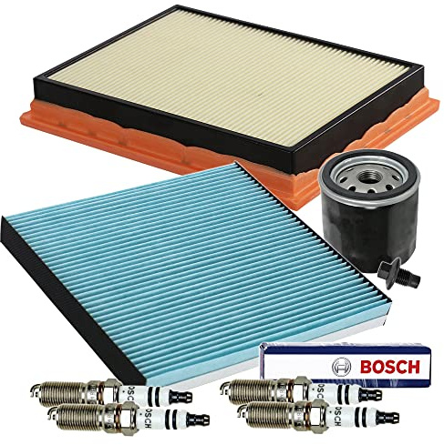 BESTPRICE ATP Inspektionspaket Filterset mit 1x Luftfilter, 1x Innenraumfilter, | Kompatibel mit: MAZDA 2