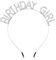 Jeffdad Geburtstag Kronen Mädchen Stirnband, Geburtstag Kopfschmuck Bling Strass Haarband Prinzessin Tiara Happy Birthday Zubehör für Frauen Mädchen Party Weihnachtsdekoration (Silber)