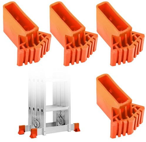 Leiterfüße: 4 Stück Leiterfüße Ersatz Leiterkappen Leiterfüße Schutzkappen Leiterfußabdeckung Leiter Schutzpolster Stabilisator für Teleskopleitern, Technische Leitern, Fischgrätleitern (Gelb)