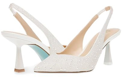 Betsey Johnson Women's Clark Pump, Ivory, 6 Wide