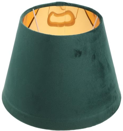 Stoffgefütterter Lampenschirm Grün E27, Halloween Feier, Einzugsgeschenk | Wand und Stehlampe, aus Stoff, Leicht Montierbar, Dekorativ Schlicht, 1 Stück, Wohnbereich
