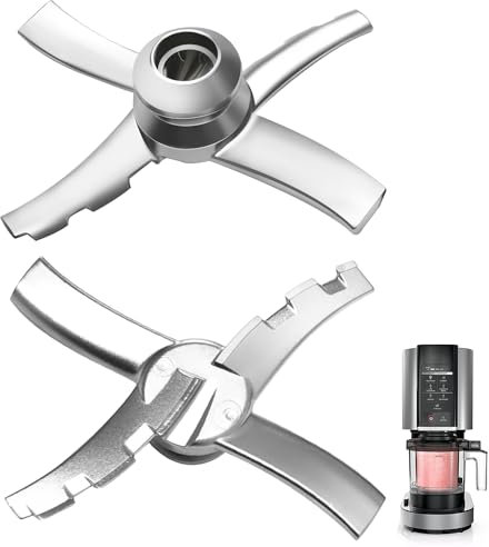 HiMoliwa Paddelklingen-Ersatz, kompatibel mit Ninja Creami NC300 Serie Eismaschinen, Ninja Creami Klingen-Ersatz (Edelstahl)
