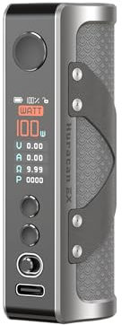 Aspire Huracan Ex Box Mod 100W Single Battery 18650 - Corpo Sigaretta Elettronica con Display a Colori, Modalità Watt, Volt, Bypass, TC, CPS (Senza Sticks, E-liquids, Ricariche) (Grey)