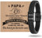 XUANPAI Vatertagsgeschenk Armband Herren mit Gravur Bester Papa - PAPA Armband Armbänder für Herren Männer Schmuck Herren Ideales Papa Geschenk für Vater DAD Geburtstag Hochzeitstag