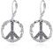 YFN Peace Sign Ohrringe Sterling Silber Hippie Peace Sign Leverback Dangle Drop Earrings Peace Sign Schmuck Peace Sign Geschenk für Damen Mädchen