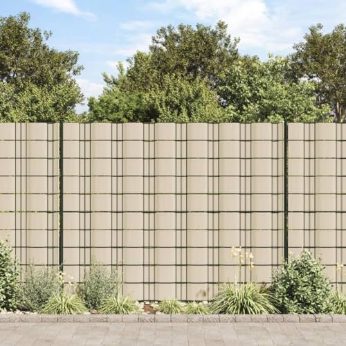 AUVYI Sichtschutz 70x0,19 m Zäune Sichtschutz Gittermattenzaun Sichtschutz Windschutz Zaunfolie Garten-Sichtschutz PVC Folie Zaunsichtschutz Creme
