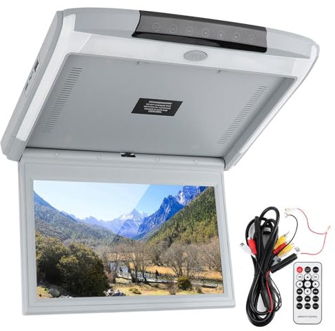 XTevu Monitor da soffitto per auto da 11,6 pollici HD 1080P TV MP5 Display con USB TF HDMI FM Supporta telecomando Monitor da tetto per tetto dell'auto Lettore ribaltabile
