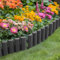 Navaris Bordura per Aiuola - Bordatura Aiuole Giardino - Bordo Staccionata Effetto Legno - Facile da Installare - Bordi Flessibili per Recinto - Bordure in Polipropilene Antracite
