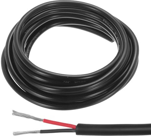 QUARKZMAN Cable de Extensión de 2 Pines Rojo y Negro Cable Eléctrico 18 Awg Cable Paralelo de Cobre Libre de Oxígeno de 10 Pies de Longitud para Tira de Luces Led