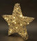 LED Deko Leuchte mit LED in Warmweiß Silber Leuchtstern aus Metall mit Timer Funktion batteriebetrieben 45 cm groß Winter- & Weihnachtsdeko Weihnachtsstern Beleuchtung Stern Sternlampe, gold klein
