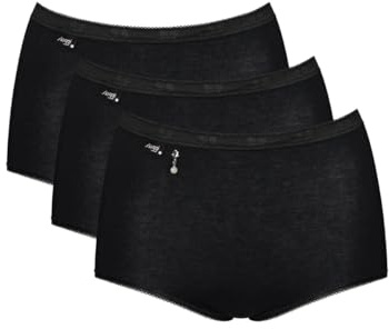 Basic+ Pearl Maxi 3 Pack Briefs Black Pearl Black M - 12