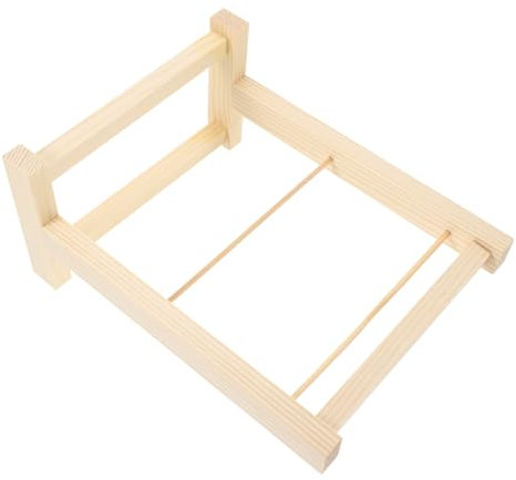 GLSTOY Holz Kleiderständer Für Puppenkleidung Doppellagig Stabil Langlebig Hängebügel Für Puppenhaus Zubehör Zum Trocknen Präsentieren Und Aufbewahren Von Puppenkleidern