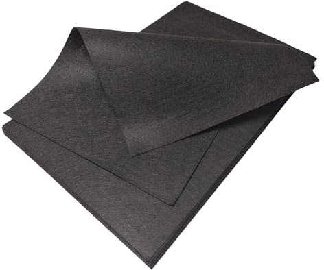 Jtnohx Schwarze Filzblätter, Farbiger Filzstoff zum Basteln, 12 Stück 1mm Dicker 20x30cm Weicher Stoff Quadratisch für Bastel- DIY und Nähprojekte