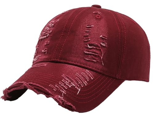 AIEOE Unisex Vintage Baseball Cap Verstellbare Trucker Mütze mit Destroyed Look Denim Streetwear Kappe Damen Herren