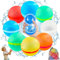 Globos de Agua Reutilizables, Bombas de Agua Silicona de Llenado Rápido Magneticas, 8 Unidades Bolas Agua Colores Autosellantes, Juguetes Acuáticos de Verano para Niños y Adultos para Piscina, Playa