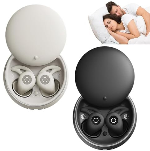 RYVETTE Novonell Snooze Pods Pro with ANC, Snoozepods Pro Sleep Headphones, Sleep Headphones Bluetooth, Sleep Pods Wireless, Anti Snoring Headphones for Side Sleepers, Mini Bluetooth Sleepbuds(MIX*C)
