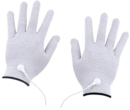 Professionelle Massagehandschuhe, Silberfaser Pe, 1 Paar, Weiß | Mikrostrom Leitfähige Handschuhe, Handaccessoire für Massagegerät