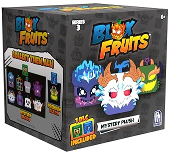Blox Fruits Surprise Plush 10 cm Assorted, Collectible Series 3, Roblox Video Game