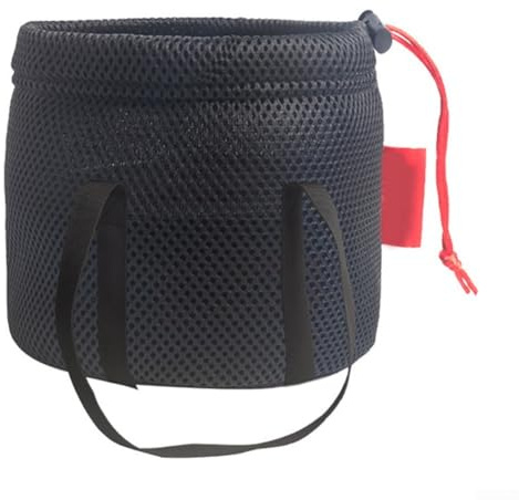 Pochette de rangement extérieure en maille pour le camping pour protéger votre vaisselle et vos casseroles pendant le voyage (28 x 35 cm (avec poignée)