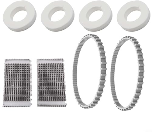 BEAZOOM Anneaux de roue en mousse pour pièces de rechange pour nettoyeur de piscine, comprend des courroies et des brosses à rouleaux pour une meilleure traction
