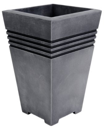 45cm Tall Milano Planter in Pewter Finish