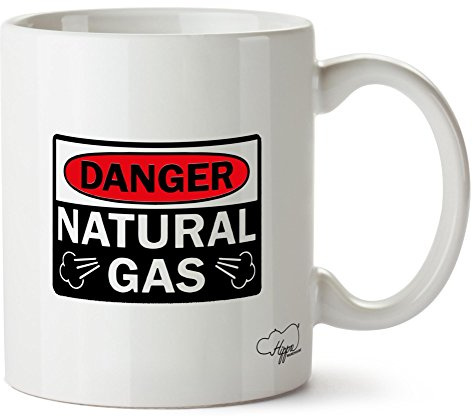 Hippowarehouse Danger Natural Gas Printed Mug Cup Ceramic 10oz