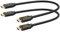 CableCreation Lot de 2 câbles OTG Micro USB mâle à mâle Compatible avec DJI Spark et Mavic, PS4, téléphone et Tablette Android, DAC et Plus, 20 cm, Noir