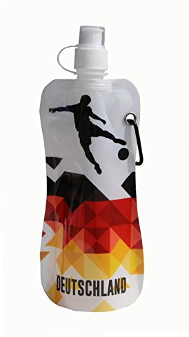 Aqua-Licious faltbare Trinkflasche mit Karabiner, wiederverwendbar, Trinkbeutel (Deutschland Kacheln)