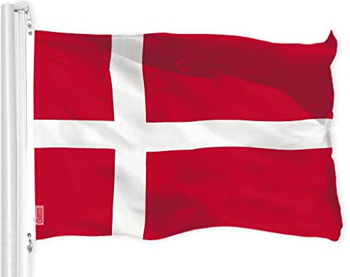 G128 dänemark dänische Flagge 3x5 ft Printed messingösen 150d Polyester qualität Flagge innen/außen - viel Dicker haltbarer als 100d 75d Polyester