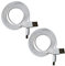 DZYDZR 2 Stück 5V USB auf DC 5V Power Kabel – USB A 2,5mm/5,5mm Adapterkabel 1m / 3ft Weiß