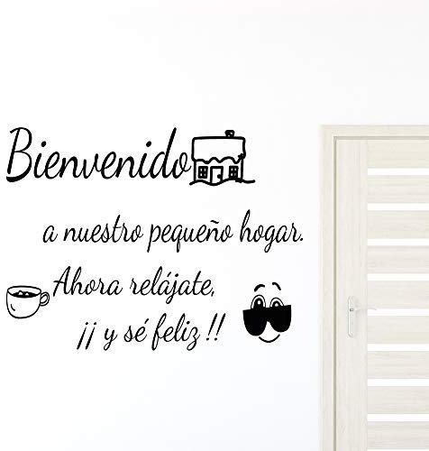 Docliick® SpruchWillkommen bei uns klein. Wandsticker aus Vinyl mit Motivationssätzen. Docliick DC-18044 Vinyl-Aufkleber