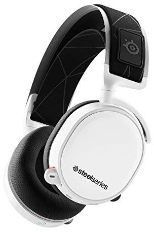 SteelSeries Arctis 7 (2019 Edition) Lossless Wireless Gaming Headset with DTS Headphone:X v2.0 Surround for PC and PlayStation 4 - White (Renewed)
