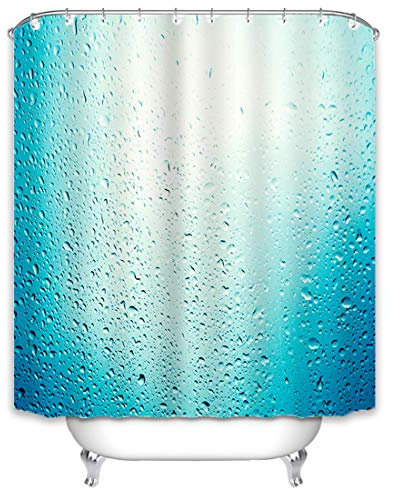 X-Labor Regen Duschvorhang 240x200cm Wasserabweisend Stoff Anti-Schimmel inkl. 12 Duschvorhangringe Waschbar Badewannevorhang 240x200cm Muster-A