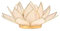 Capiz Lotus Atmospherisch Licht Goldrand Natur - 13.5 cm