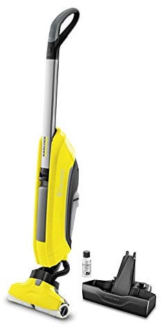 Kärcher FC 5 Cordless Hard Floor Cleaner - Cordless Floor Cleaner is the Easy Way to Wash Your Floors and Vacuum up Light Debris Simultaneously
