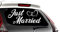 Shirtstown Just Married Aufkleber Hochzeit Liebe Herzen Sticker Auto 60 cm, Farbe Weiss